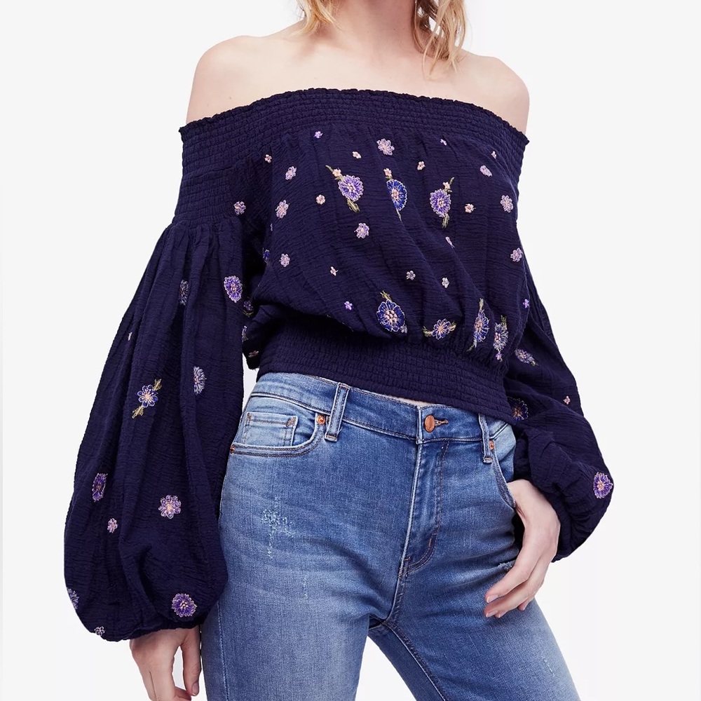 Free People Saachi Cotton Off-The-Shoulder Top